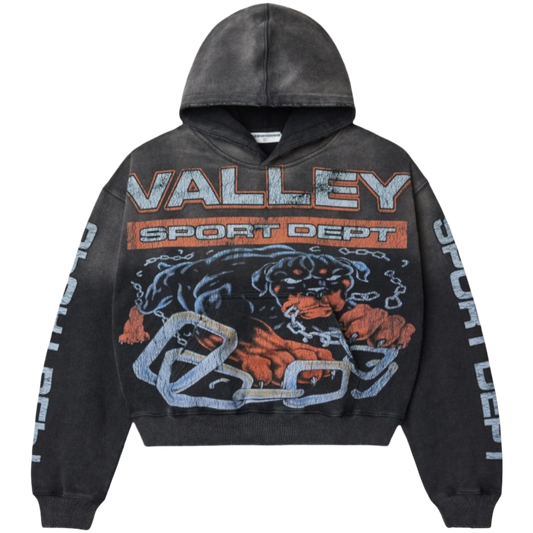 Vale Big Dog Zip Up Hoodie (Black)
