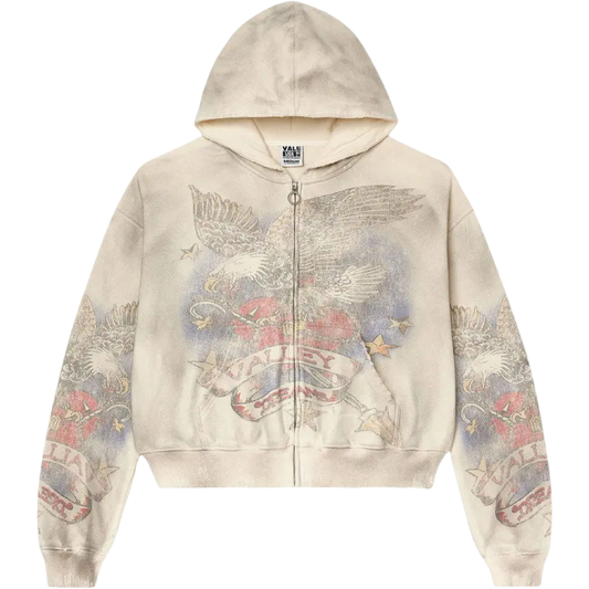 Vale Nostalgia Zip Up Hoodie (Cream)