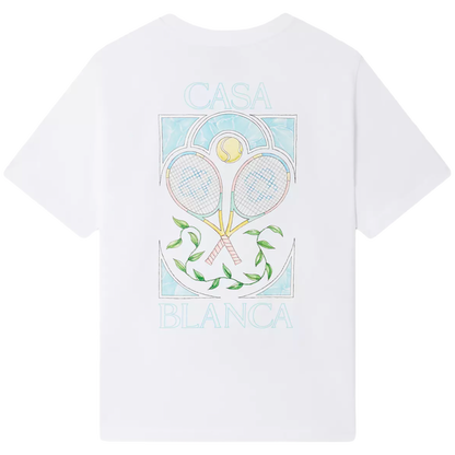 Casablanca Tennis Pastelle Print Tee