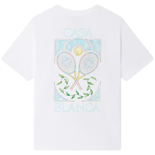 Casablanca Tennis Pastelle Print Tee