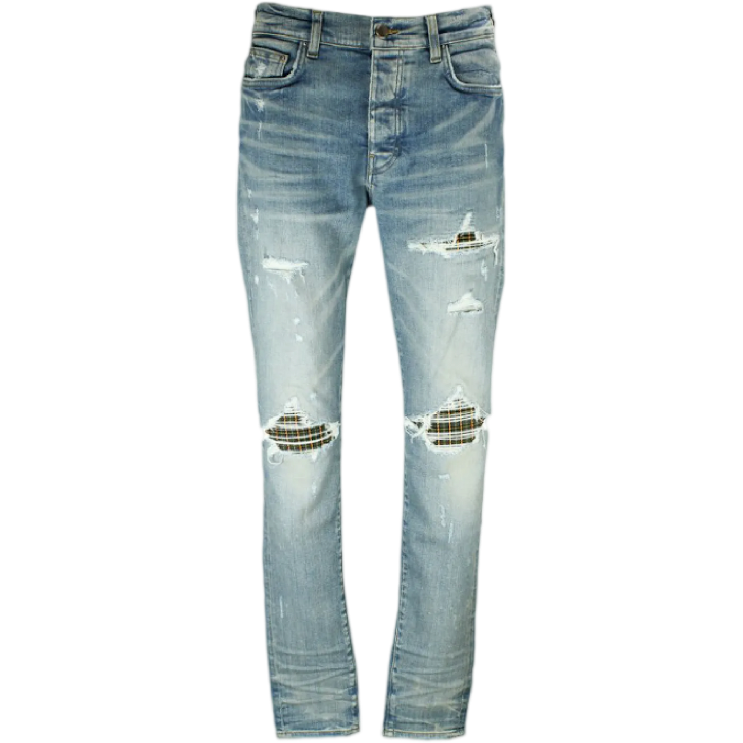 Amiri MX1 Neon Plaid Jean (Clay Indigo)