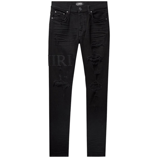 Amiri Serif Logo Jean (Black/Black)