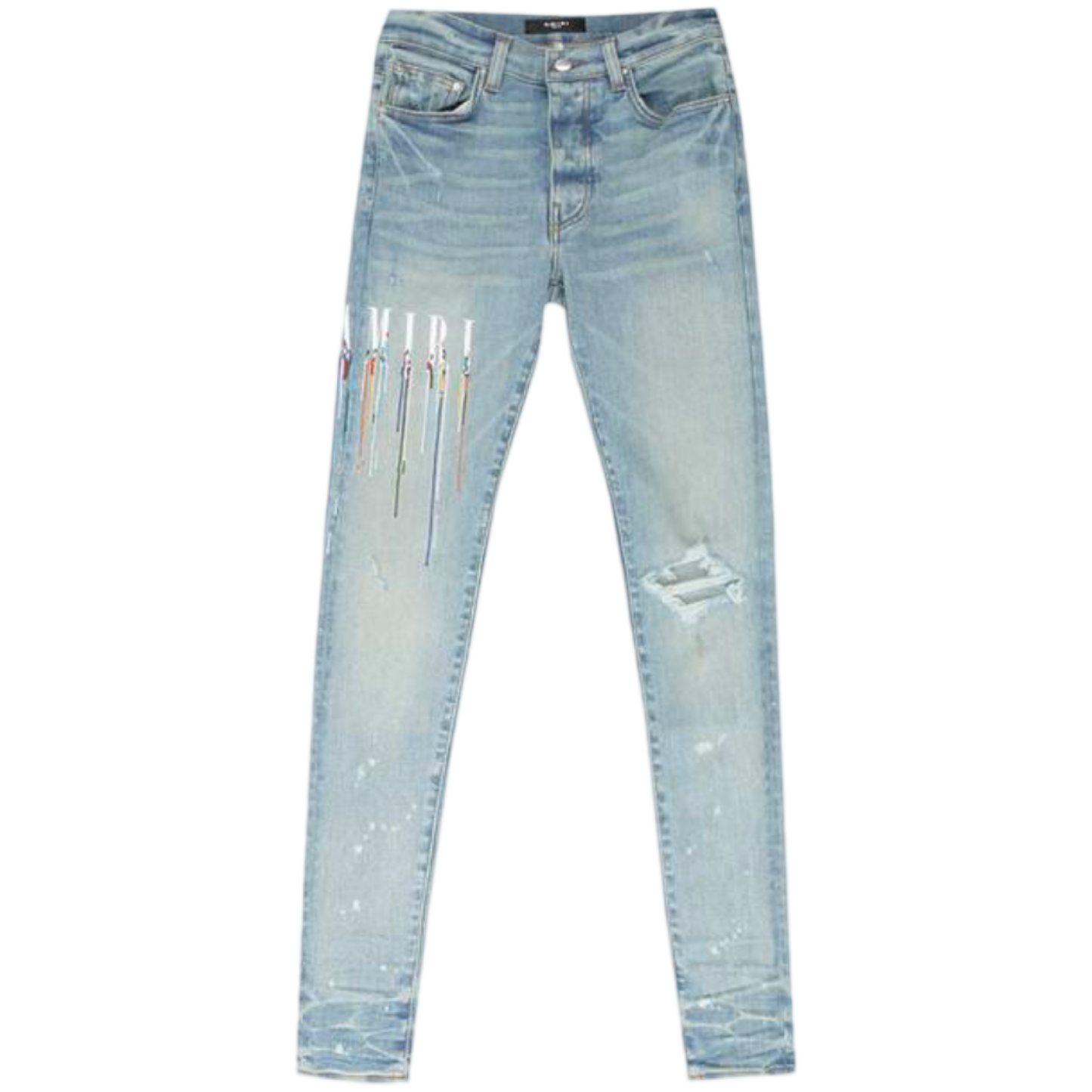 Amiri MX1 Paint Drip Jeans 'Indigo'