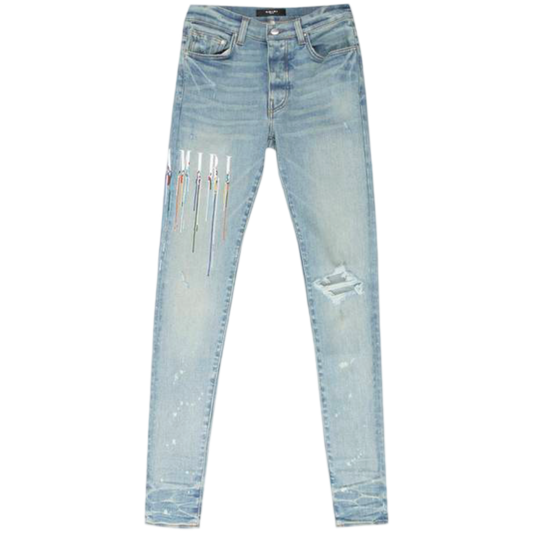 Amiri MX1 Paint Drip Jeans 'Indigo'