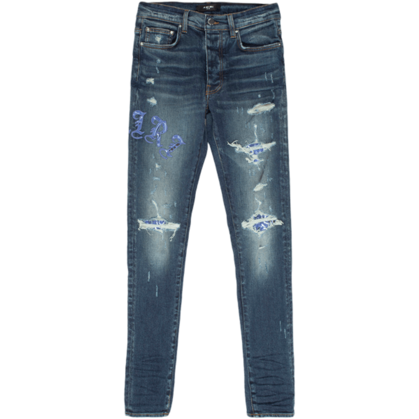 Amiri Skinny Old English Logo Jean