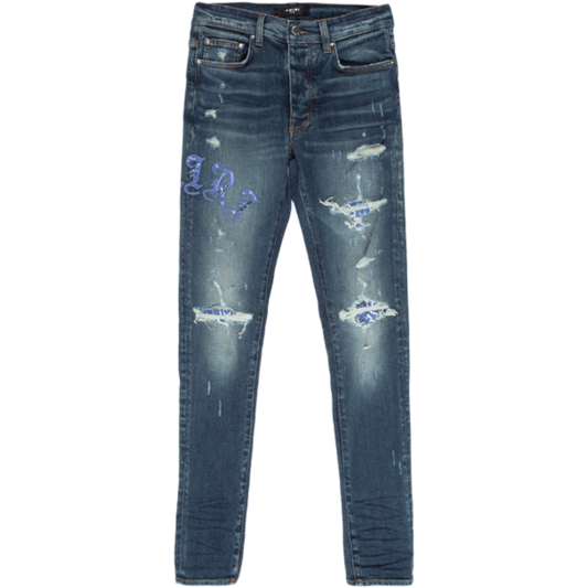 Amiri Skinny Old English Logo Jean