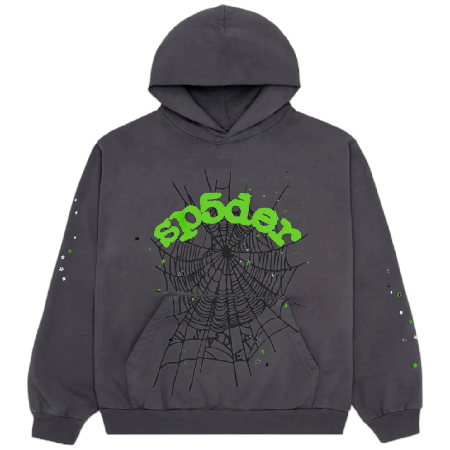 Sp5der Wait Web Hoodie (Grey)