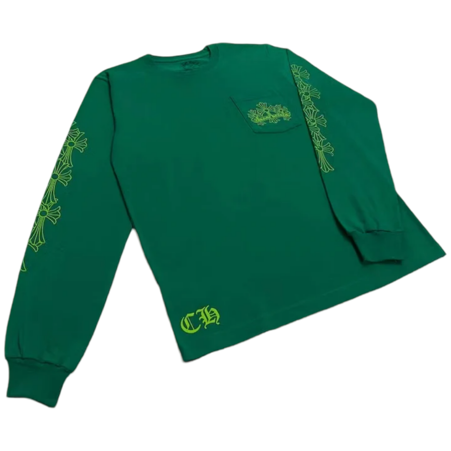 Chrome Hearts Cemetery Cross Long-sleeve (Kelly Green)