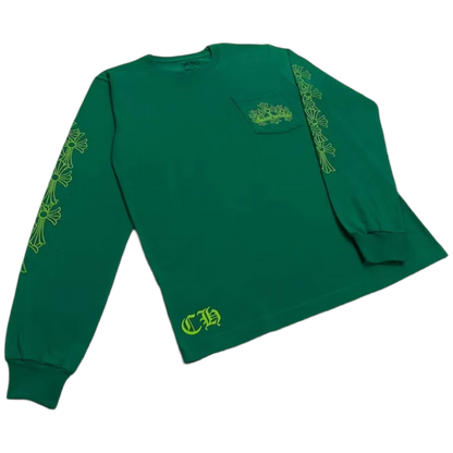 Chrome Hearts Cemetery Cross Long-sleeve (Kelly Green)