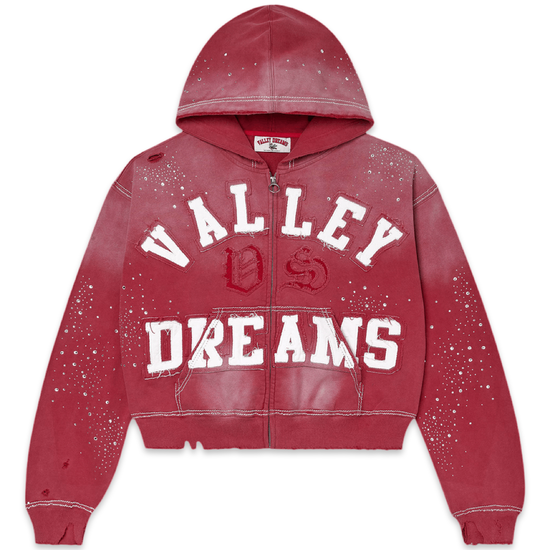 Vale Forever Classico Zip Up Hoodie (Red)