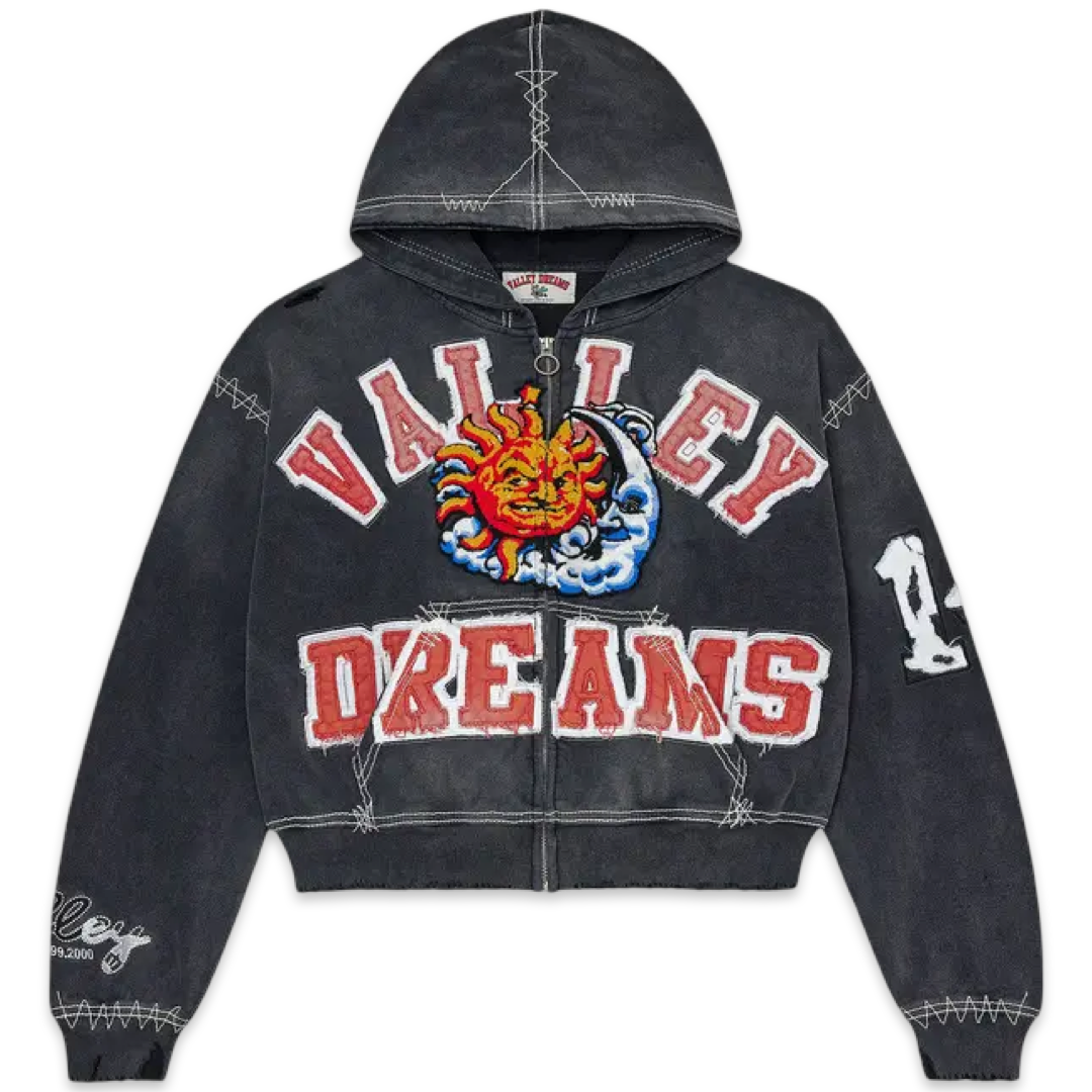 Vale Forever Sunny Zip Up Hoodie (Black)