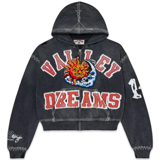 Vale Forever Sunny Zip Up Hoodie (Black)