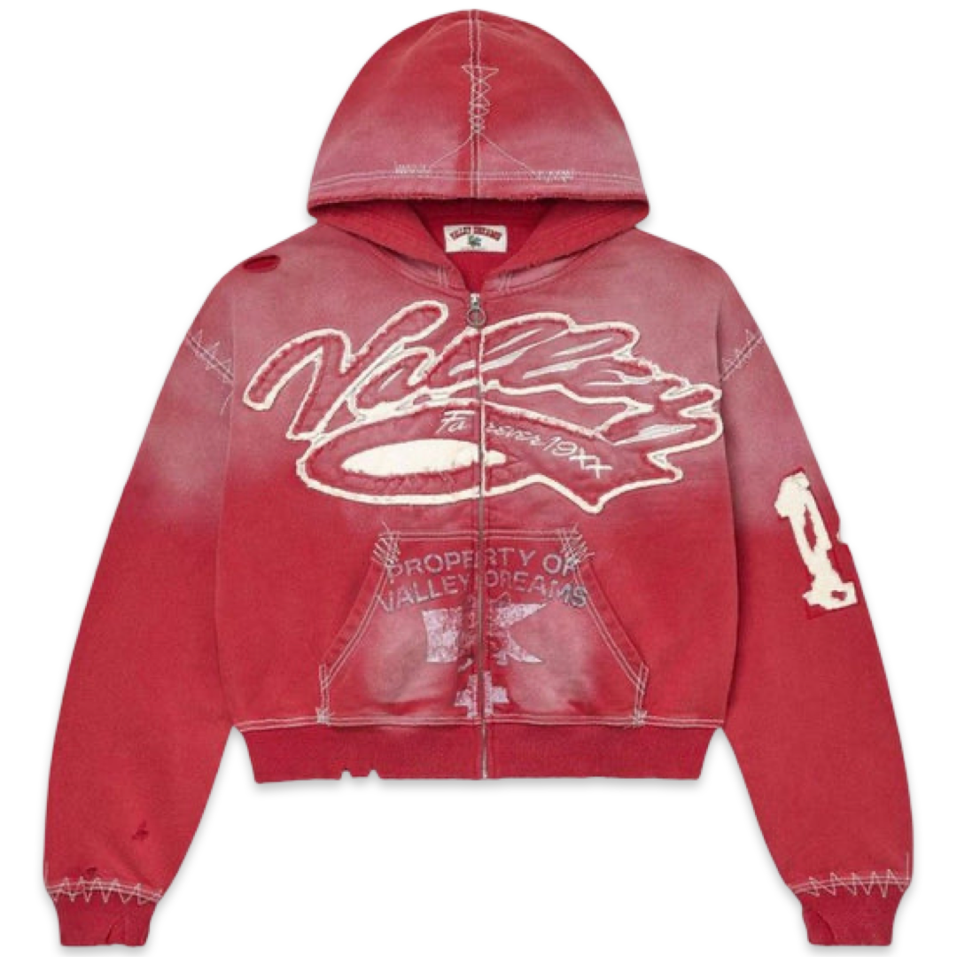 Vale Forever Religion Zip-Up Hoodie (Red)