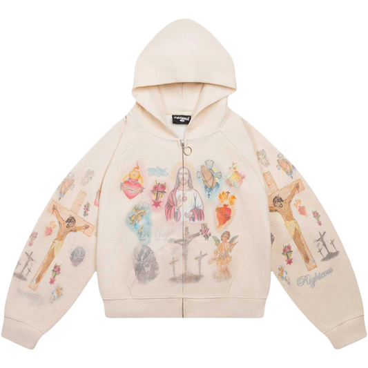 Righteous "Ultimate Sacrifice” Thermal Zip Up (Cream)