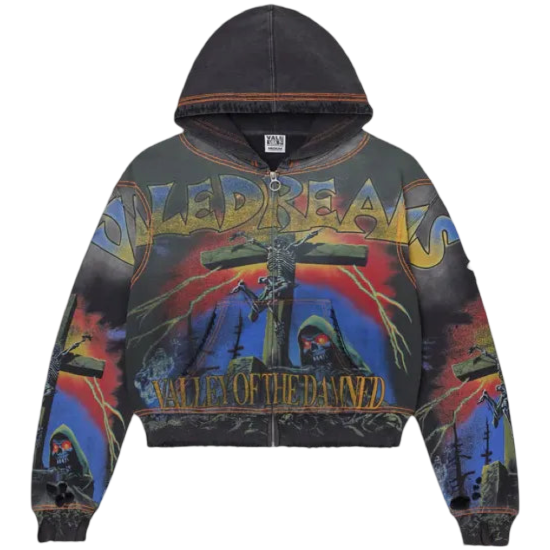 Vale Damned Zip Up Hoodie (Black)