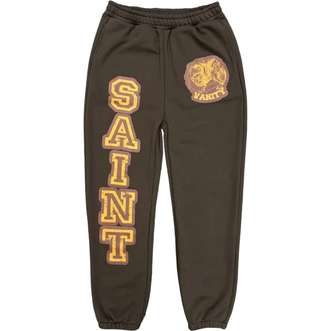 Saint Vanity Varsity Sweatpants (Dark Grey/Burgundy)