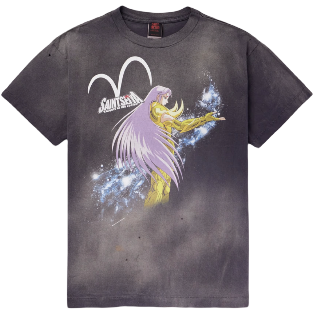 Saint Michael ‘Saint Seiya’ Tee (Aged Black)