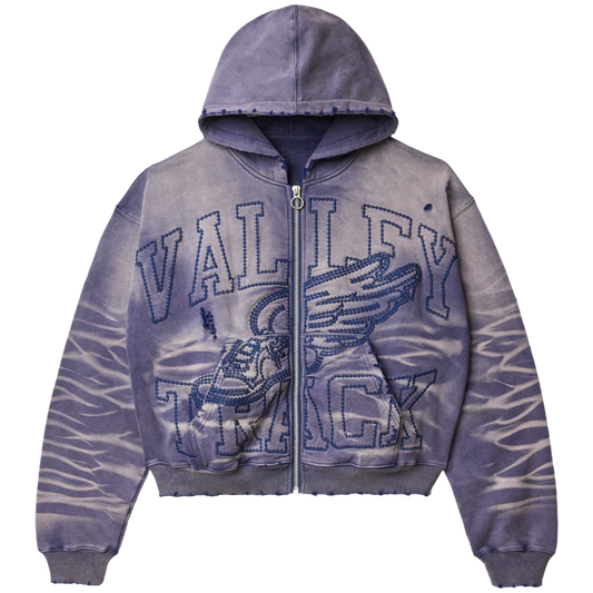 Vale Typhoon Garden Zip Up Hoodie (Purple)