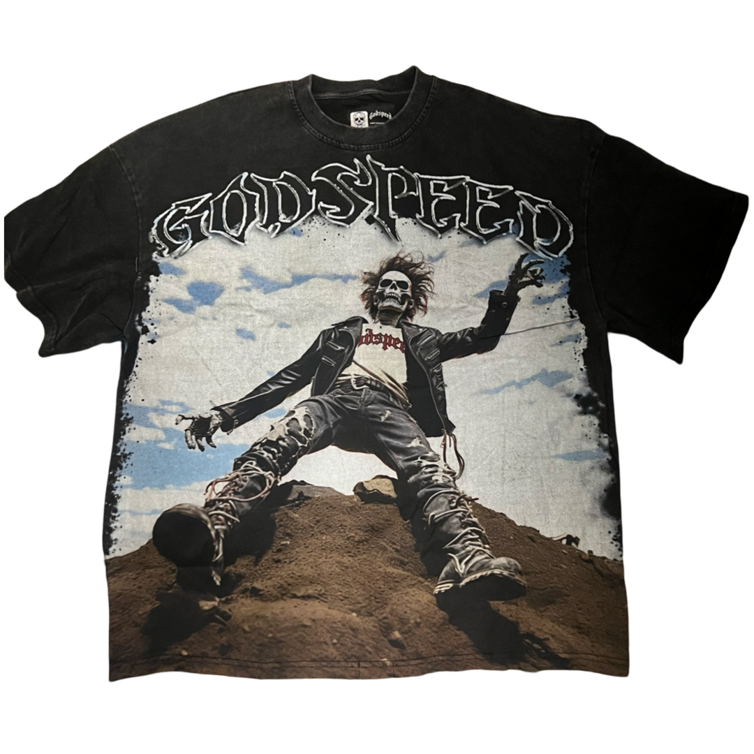 GodSpeed ‘Rockstar’ Tee (Faded Black)