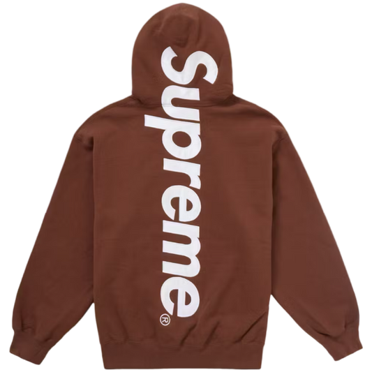 Supreme Satin Appliqué Hoodie (Brown)
