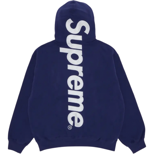 Supreme Satin Appliqué Hoodie (Navy)