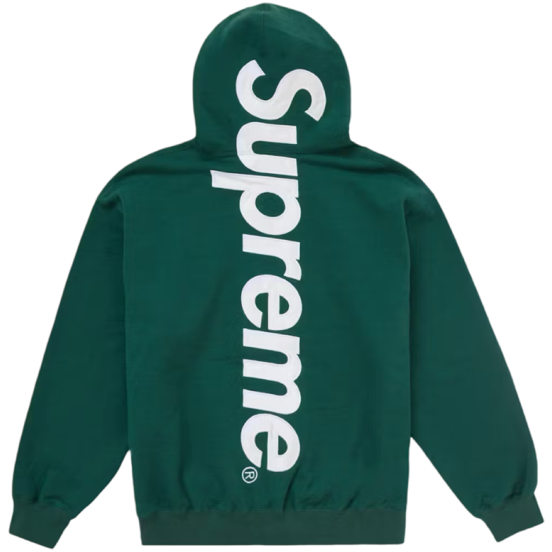 Supreme Satin Appliqué Hoodie (Dark Green)