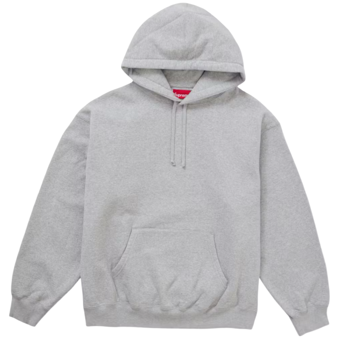 Supreme Satin Appliqué Hoodie (Heather Grey)