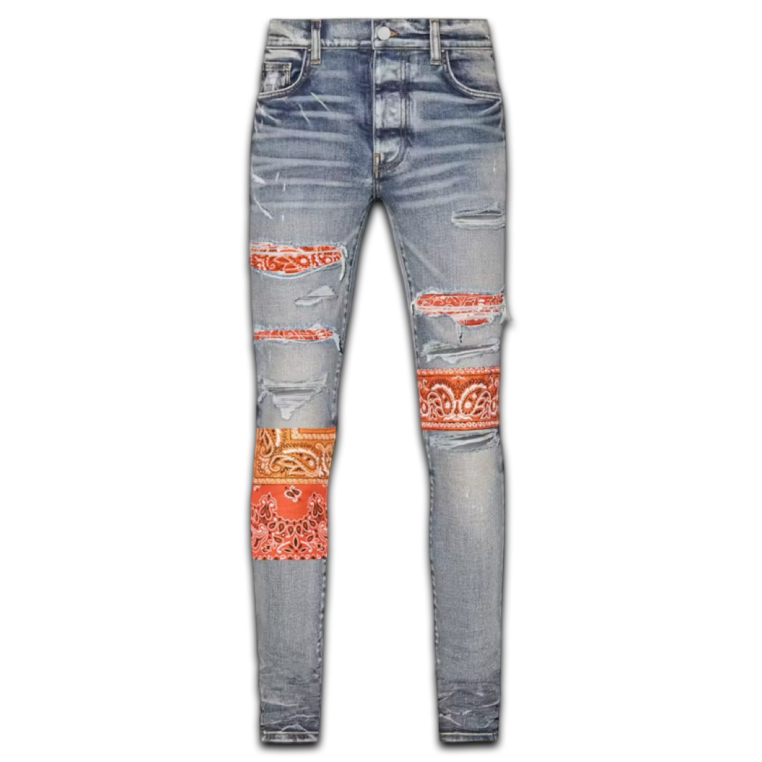 Amiri Vintage Bandana Artpatch Jean