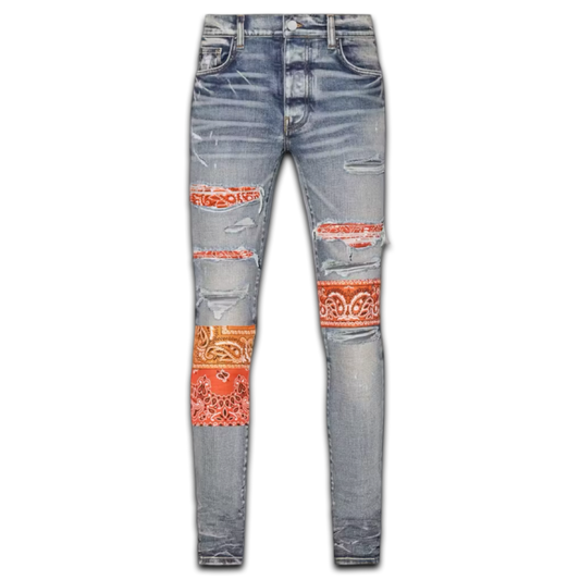 Amiri Vintage Bandana Artpatch Jean