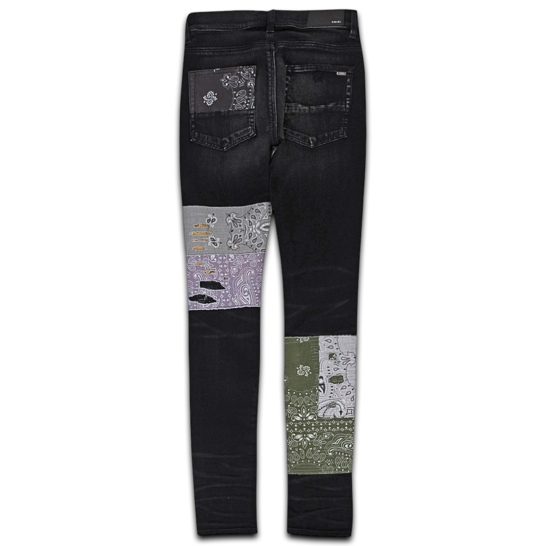 Amiri Bandana Art Patch Jean (Aged Black)