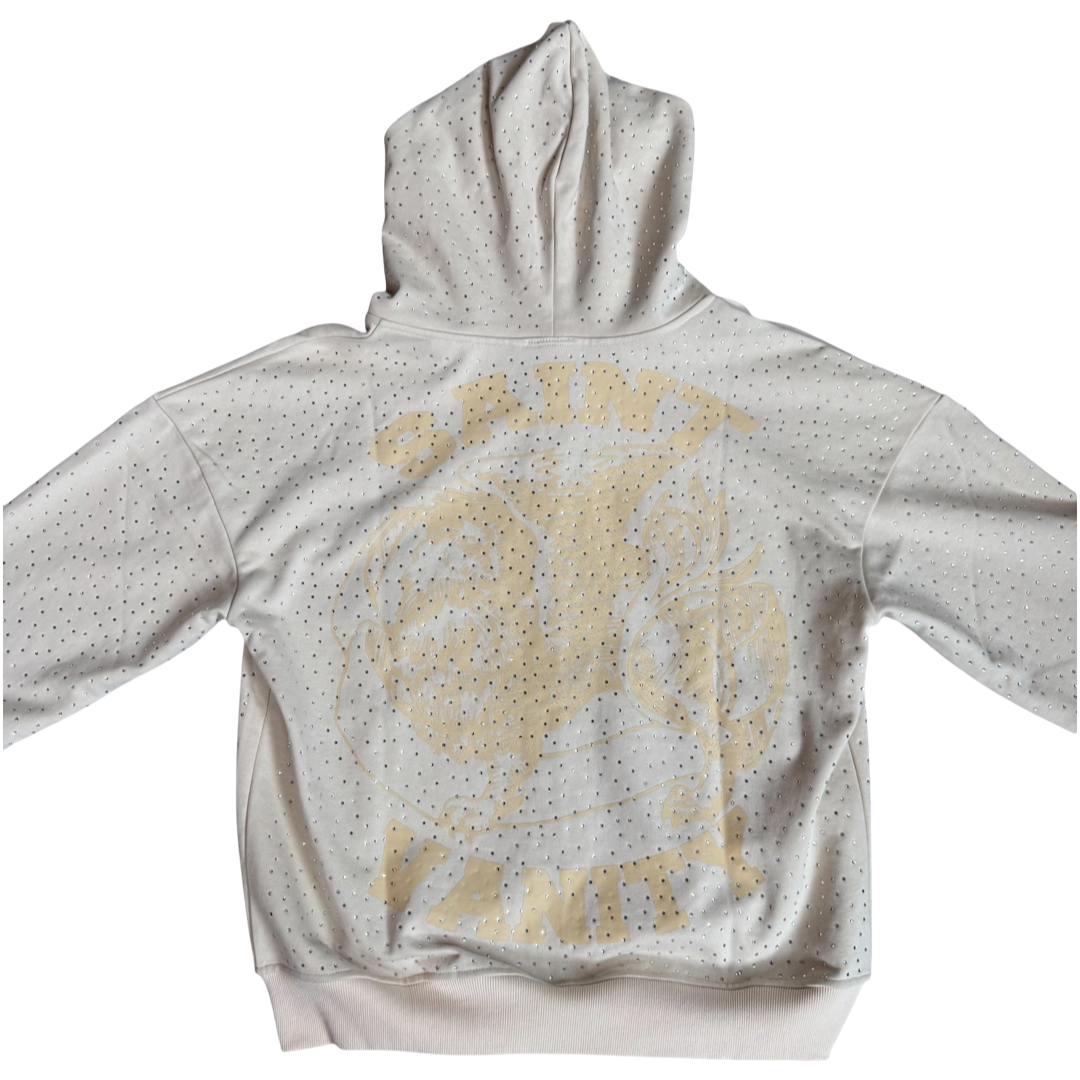 Saint Vanity VVS Cotton Zip Up Hoodie (Tan)