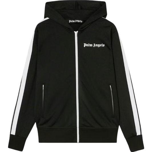 Palm Angels Hooded Track Jacket (Black/White)
