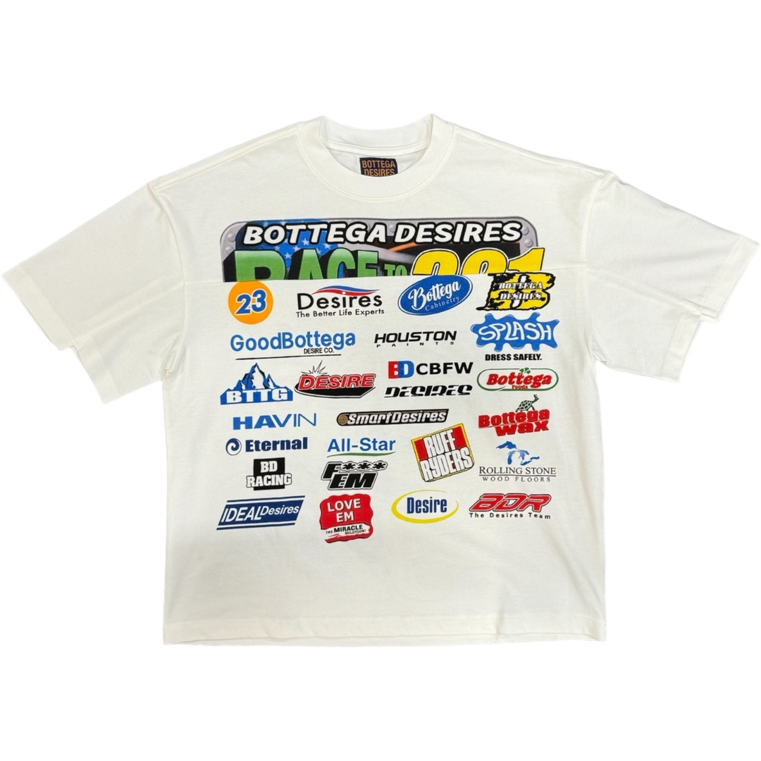 Bottega Desires ‘Racing Tee’ (White)