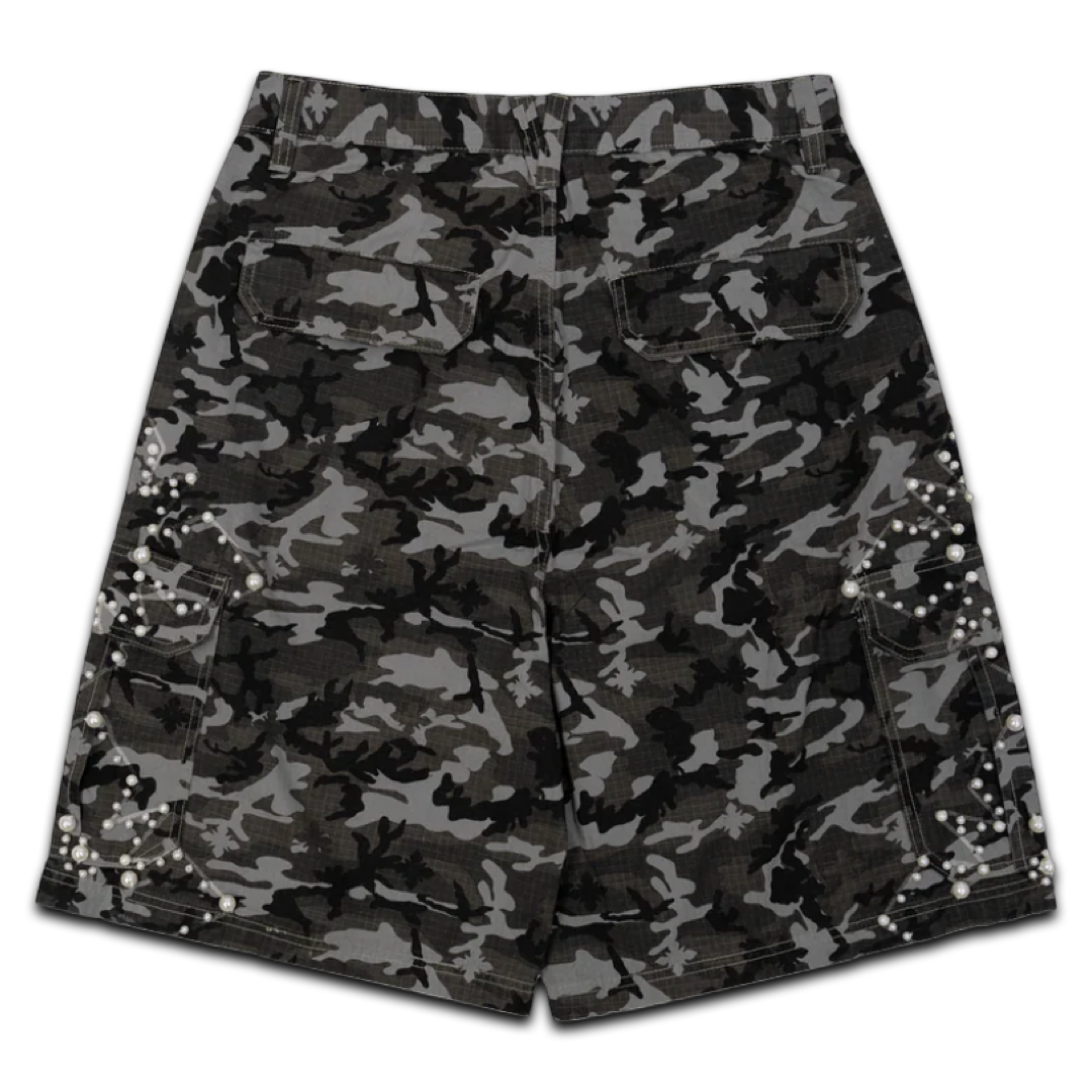 Righteous Camo Pearl Cargo Shorts (Black)