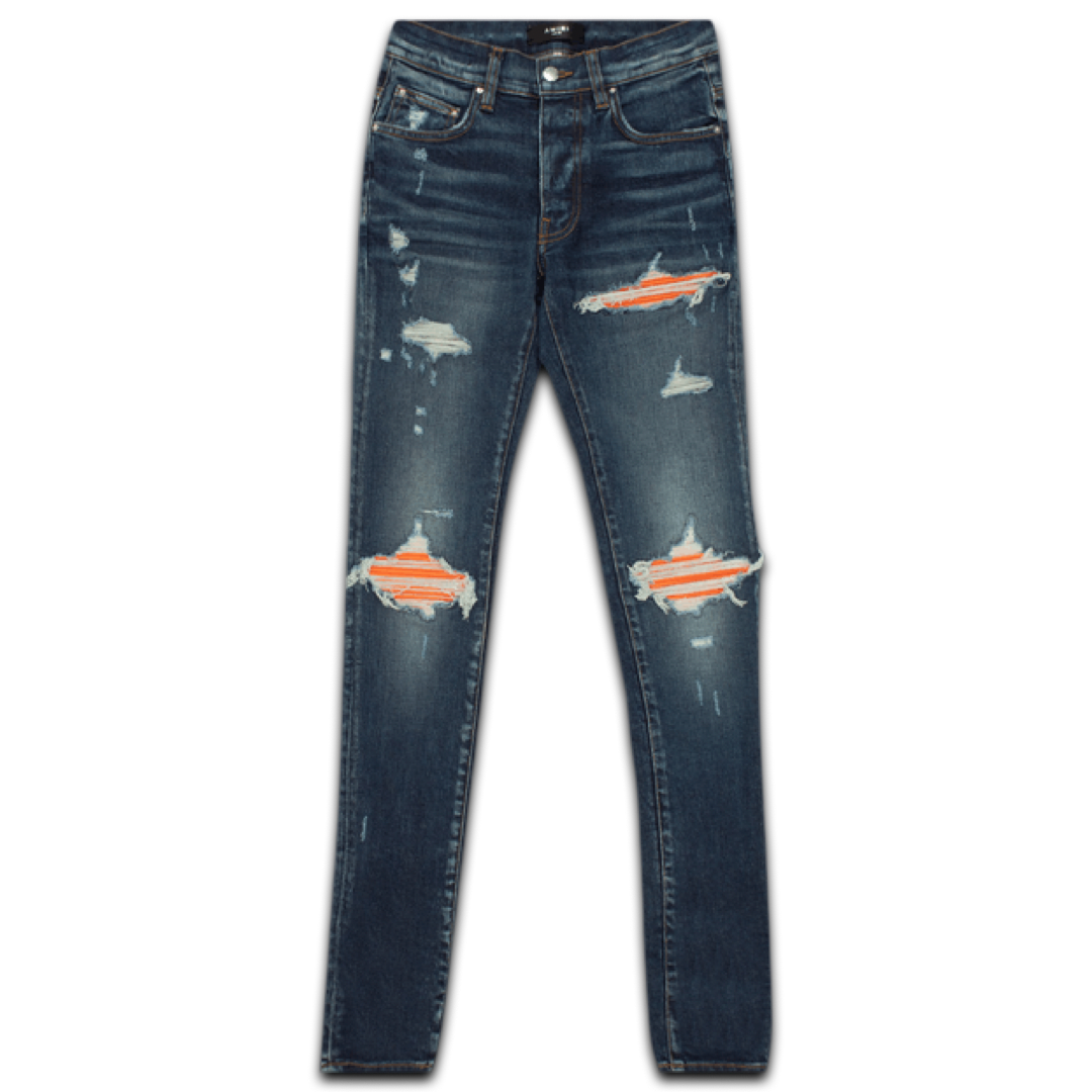 Amiri MX1 Blue Jean/Orange Patch