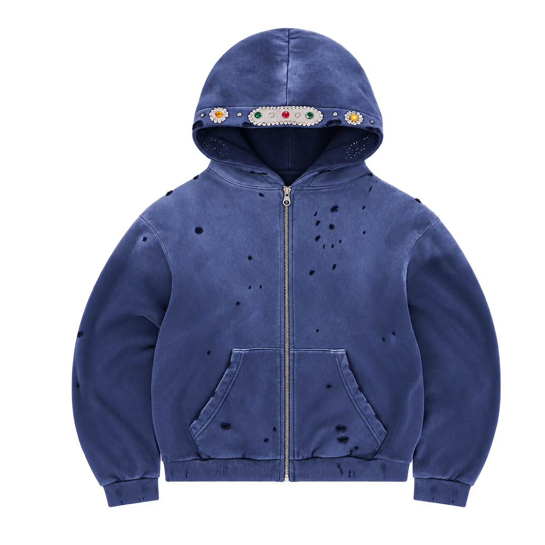 Bravest Studios Sapphire Zip Hoodie 'Blue'