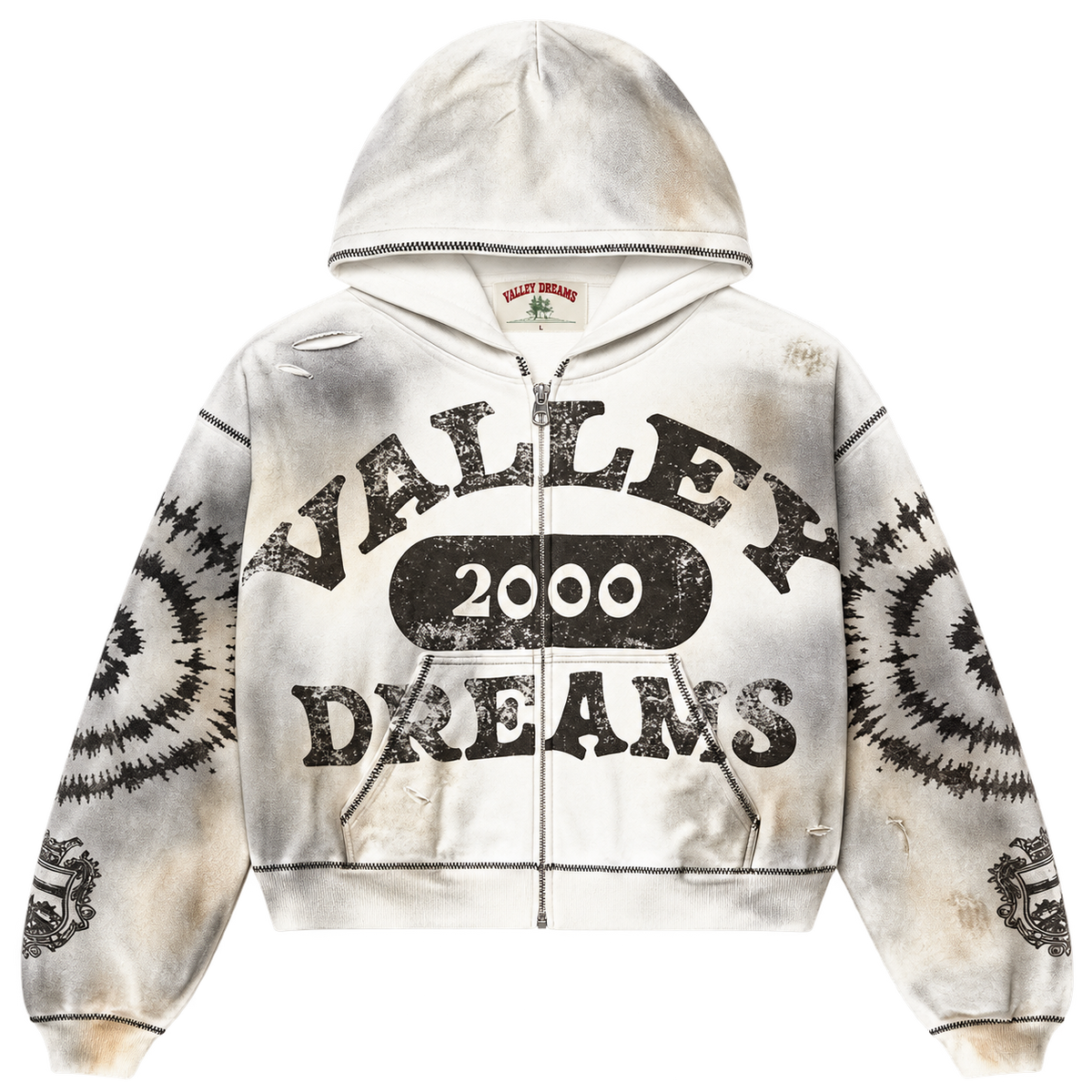 Vale Forever Spiral Zip Up Hoodie