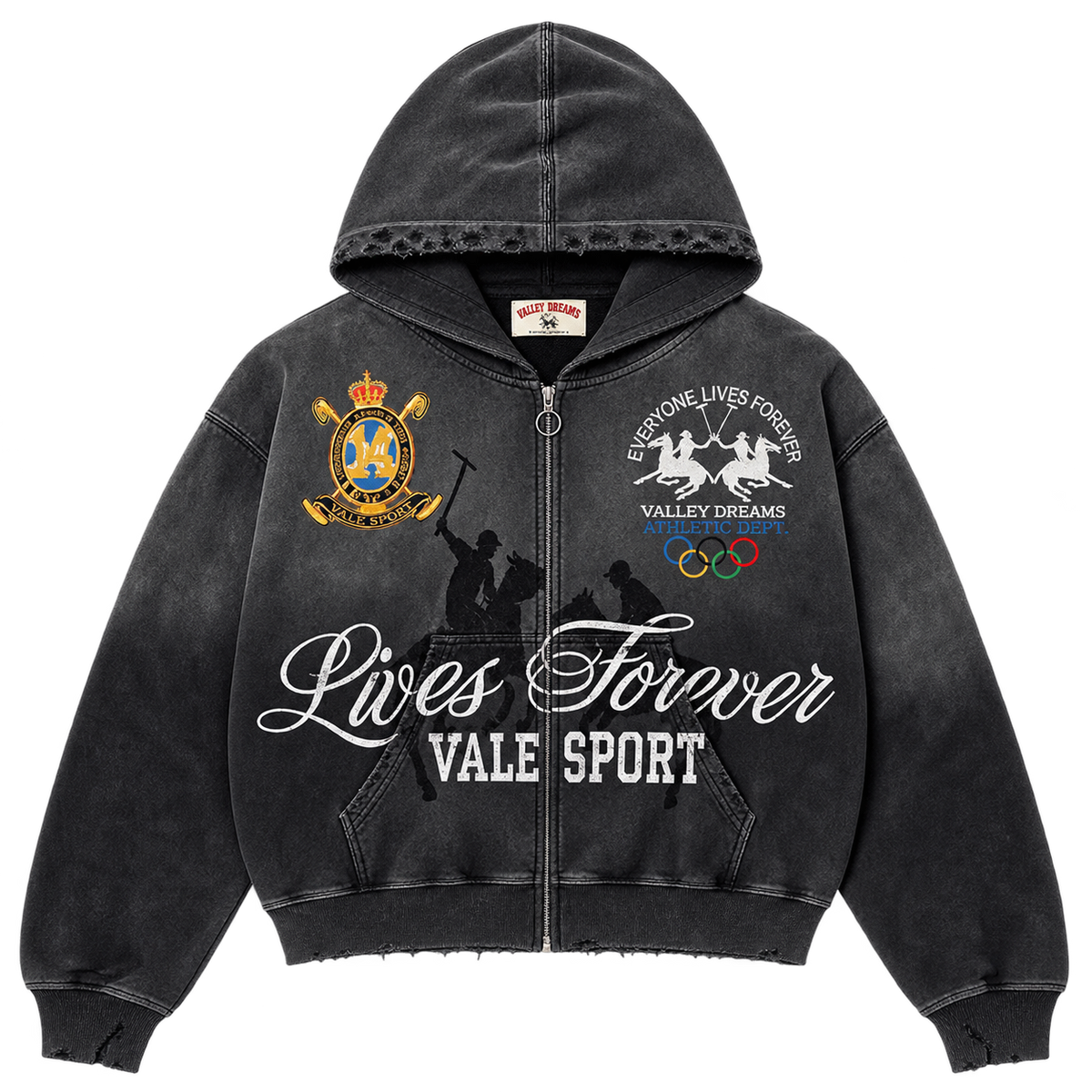 Vale Forever Blackrock Zip Up Hoodie 'Black'