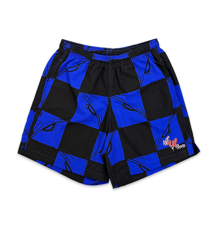 Chrome Hearts Anti Promo 99 Eyes nylon shorts "Black/Blue"