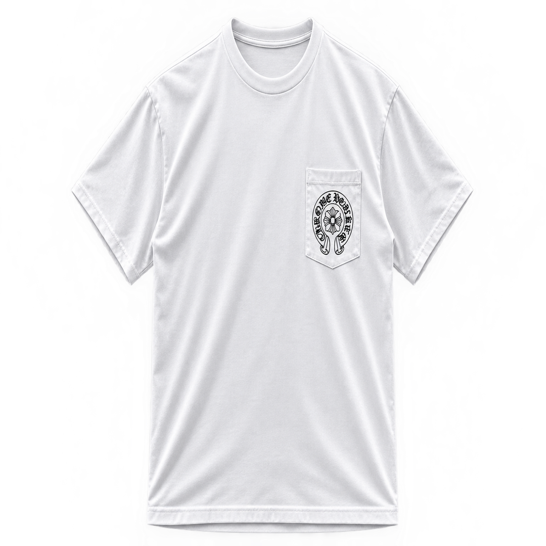 Chrome Hearts Horseshoe Logo Pocket T-Shirt "White"